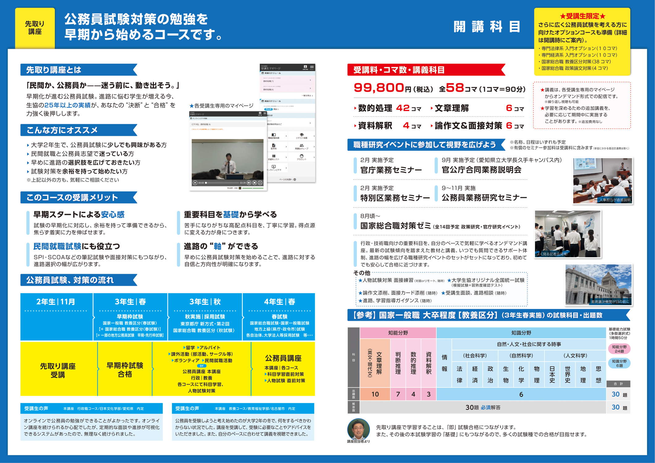大学生協オリジナル公務員講座のご案内｜就職活動中の方へ｜愛知県公立